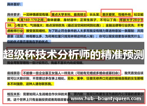 超级杯技术分析师的精准预测