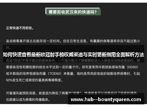 如何快速查看最新欧冠射手榜权威渠道与实时更新指南全面解析方法 如何快速查看最新欧冠射手榜权威渠道与实时更新指南全面解析方法